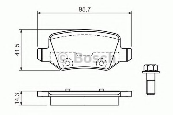 ДИСКОВI КОЛОДКИ ЗАДНI FEBIBILSTEIN арт. 0986494023