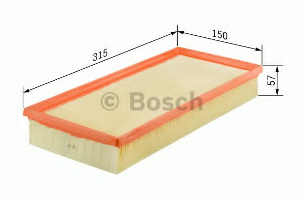 BOSCH ,S9778 фільтр повітряний VOLVO 440,460,480  88-97 (150*57*315) (прямокутний довгий) MFILTER арт. 1457429778