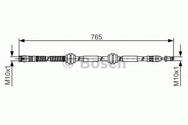 BOSCH  VW гальмівний шланг передній TOUAREG 02-, PORSCHE CORTECO арт. 1987481473