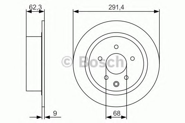 ДИСК ГАЛЬМIВНИЙ ЗАДНIЙ BLUEPRINT арт. 0986479R14