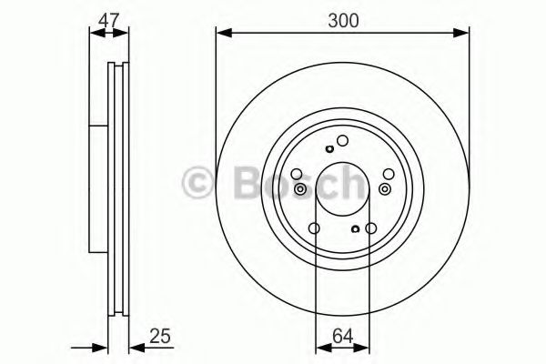 ДИСК ГАЛЬМIВНИЙ ПЕРЕДНIЙ BREMBO арт. 0986479R24