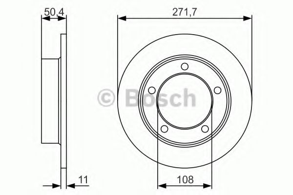 0986479R73 BOSCH Гальмівний диск BD1872 BREMBO арт. 0986479R73