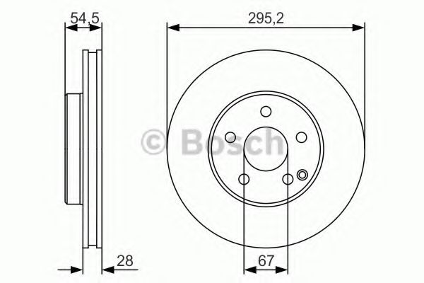 Диск гальмівний MB W211 ''F ''02>>  PR2 ROADHOUSE арт. 0986479S07