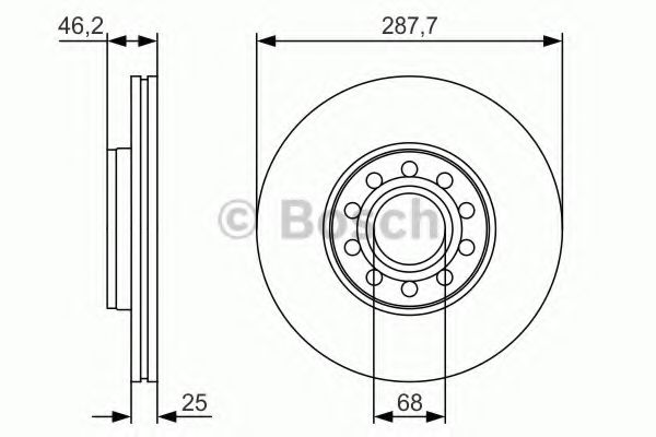 ДИСК ГАЛЬМIВНИЙ ПЕРЕДНIЙ PREMIUM2 ABS арт. 0986479S19