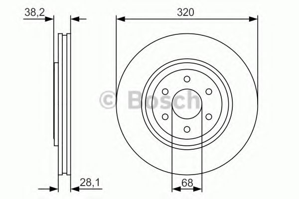 ДИСК ГАЛЬМIВНИЙ ПЕРЕДНIЙ PREMIUM2 ABS арт. 0986479S35