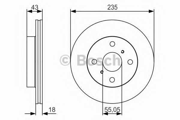 ДИСК ГАЛЬМIВНИЙ ПЕРЕДНIЙ PREMIUM2 BLUEPRINT арт. 0986479S46