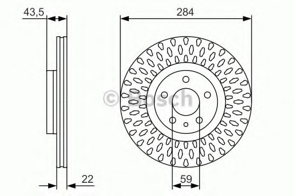 ДИСК ГАЛЬМIВНИЙ ПЕРЕДНIЙ BREMBO арт. 0986479558