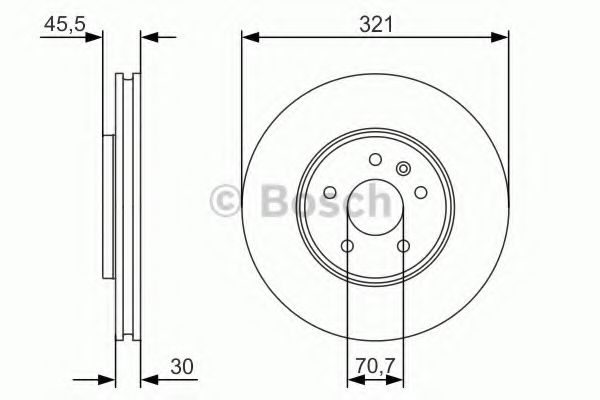 BOSCH диск гальм. передн. OPEL ASTRA J 10- TEXTAR арт. 0986479667