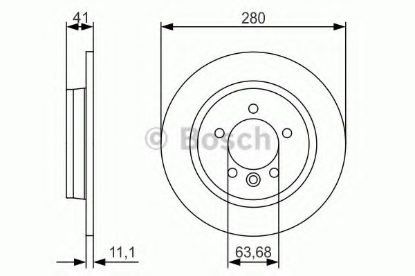 BOSCH диск гальм. задн. VOLVO V40 13- ATE арт. 0986479691