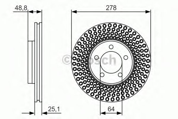 BOSCH диск гальм. передн. VOLVO V40 12- TRW арт. 0986479699