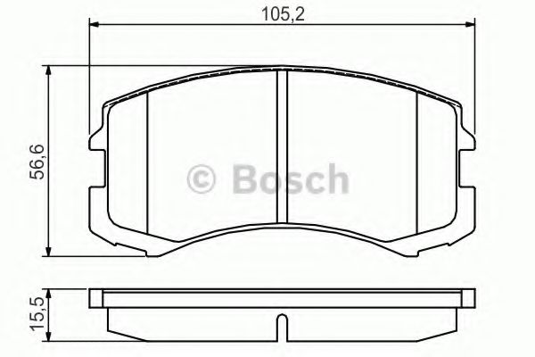 BOSCH гальмівні колодки перед. MITSUBISHI Galant VI 96-03, Lancer 03- DELPHI арт. 0986495158