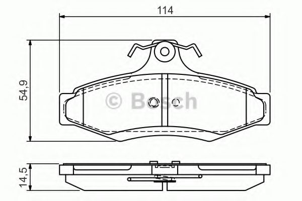 BOSCH DAEWOO гальмівні колодки задн.Nubira, Leganza BREMBO арт. 0986495068