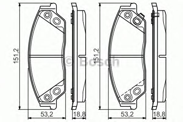 Колодки гальмівні дискові TOYOTA Camry V50 ''F ''11>> ROADHOUSE арт. 0986495149