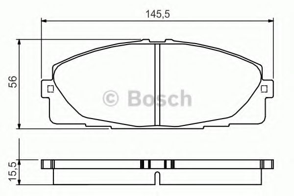 ГАЛЬМІВНІ КОЛОДКИ, ДИСКОВІ TOYOTA арт. 0986495152