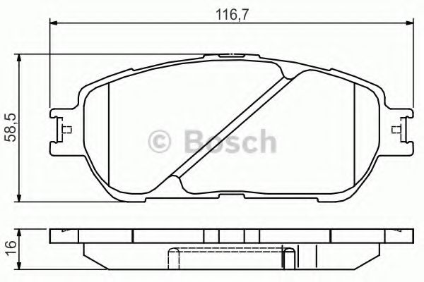 BOSCH TOYOTA гальмівні колодки передн.Camry,Previa, Lexus ES 01- BREMBO арт. 0986495160