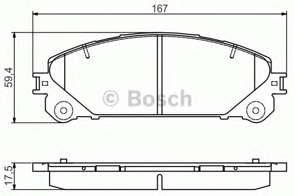 ГАЛЬМІВНІ КОЛОДКИ, ДИСКОВІ HERTHBUSSJAKOPARTS арт. 0986495169