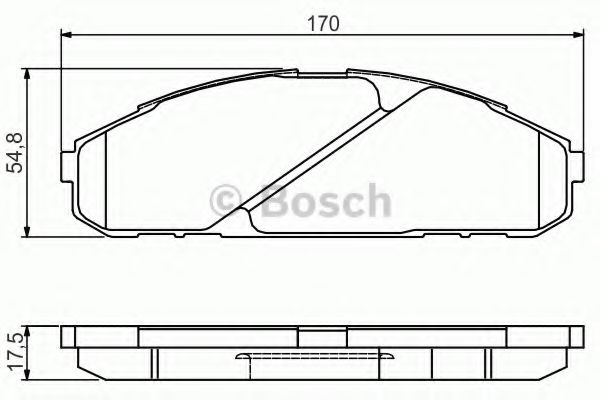 BOSCH NISSAN гальмівні колодки передн.Patrol GR I 4.2 88- LAMDA арт. 0986495171