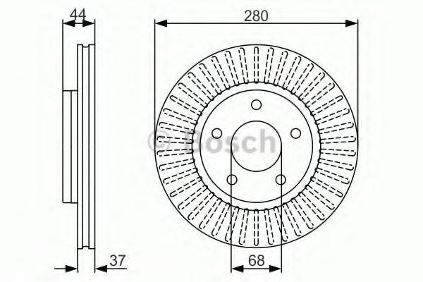 Гальмівний диск BLUEPRINT арт. 0986479A28