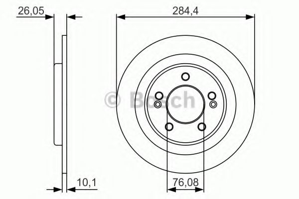 BOSCH HYUNDAI гальмівний диск задн.i30,Kia Ceed 11- TEXTAR арт. 0986479A47