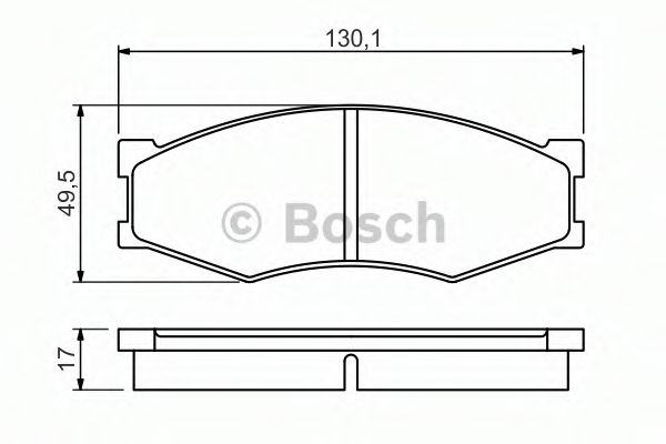 BOSCH NISSAN колодки гальмів.передн. Bluebird,Serena,Vanette 84- FERODO арт. 0986494541