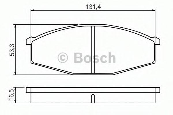 BOSCH гальмівні колодки перед. NISSAN Patrol -98 JURID арт. 0986494566