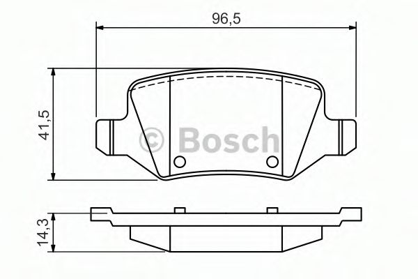 BOSCH гальмівні колодки задн. DB A-Klasse(W169), Vaneo FERODO арт. 0986494569