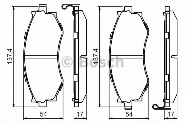 BOSCH NISSAN гальмівні колодки передн.Primera 90- FRICTION MASTER арт. 0986494571