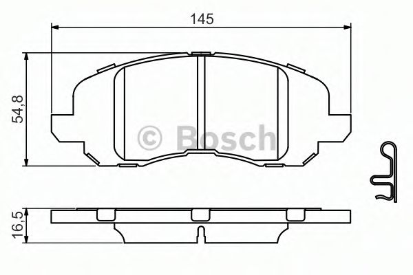 BOSCH DODGE гальмівні колодки передн.Caliber, AvengerJEEP Compas,Patriot REMSA арт. 0986494575