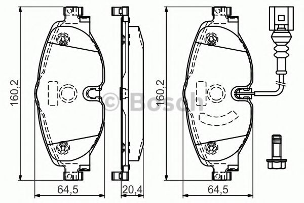 Гальмiвнi колодки дисковi 8V0698151B, 8V0698151, 5Q0698151B, 2Q0698151F, 8V0698151S JURID арт. 0986494660