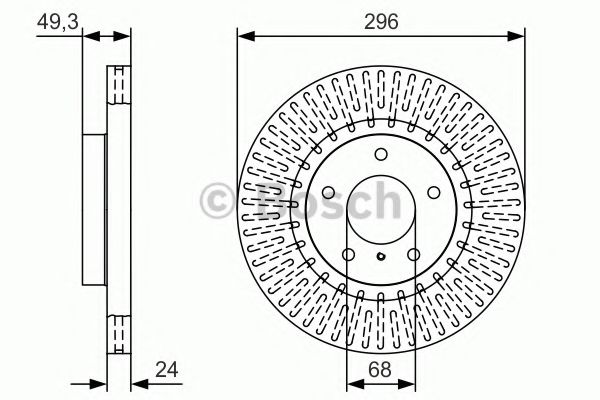 ДИСК ГАЛЬМIВНИЙ ПЕРЕДНIЙ BLUEPRINT арт. 0986479T44