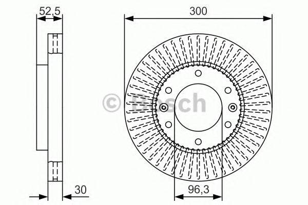 ДИСК ГАЛЬМIВНИЙ ПЕРЕДНIЙ ABS арт. 0986479T88