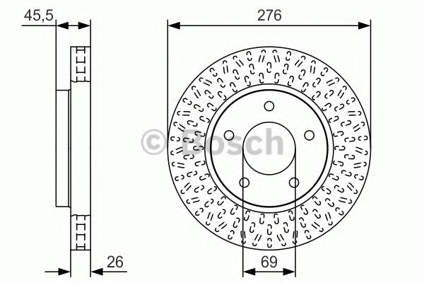 ДИСК ГАЛЬМIВНИЙ ПЕРЕДНIЙ ABS арт. 0986479U40