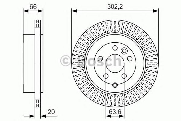 ДИСК ГАЛЬМIВНИЙ ЗАДНIЙ LANDROVER арт. 0986479U44