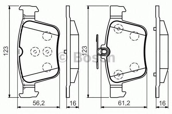 0986494658 BOSCH Гальмівні колодки до дисків BP1503 FEBIBILSTEIN арт. 0986494658