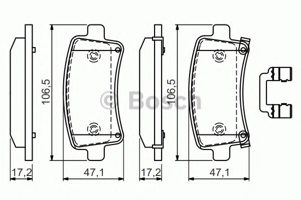 ДИСКОВІ КОЛОДКИ BOSCH арт. 0986494586