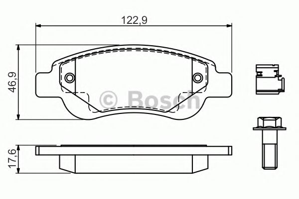 ДИСКОВІ КОЛОДКИ BOSCH арт. 0986494606