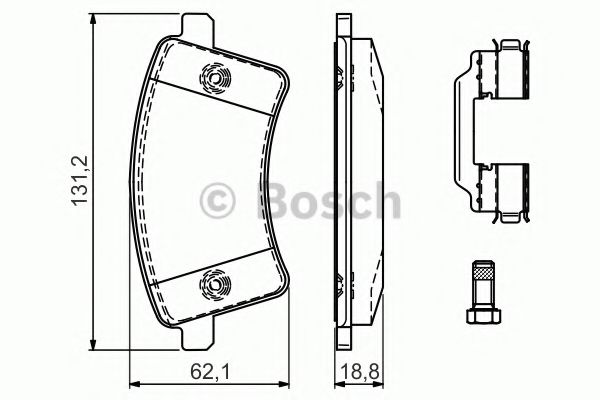 Гальмівні колодки, дискові TOKO CARS арт. 0986494612