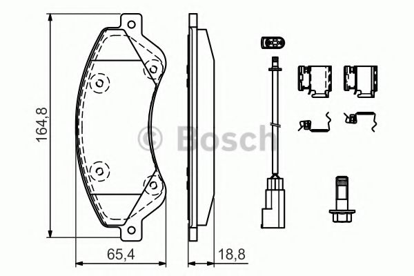 Гальмівні колодки, дискові BOSCH арт. 0986494613