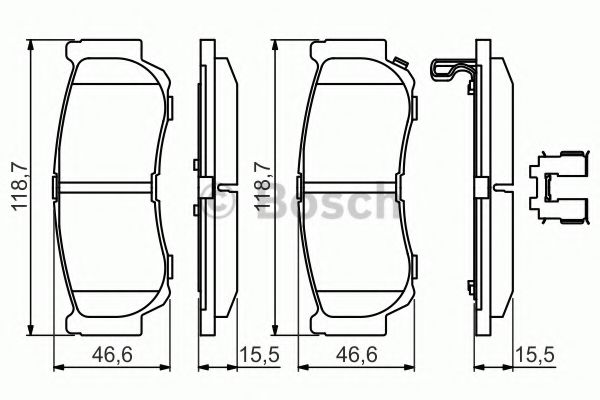 Гальмівні колодки, дискові REMSA арт. 0986494628