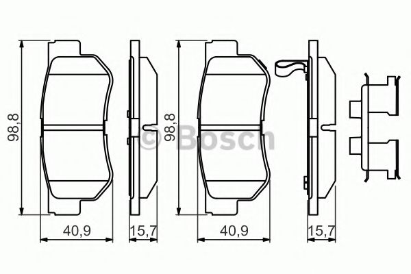 Гальмівні колодки, дискові FEBIBILSTEIN арт. 0986494635