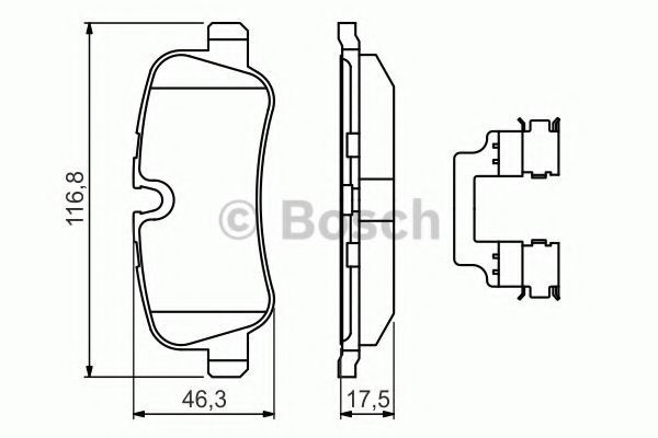 Гальмівні колодки, дискові BLUEPRINT арт. 0986494636