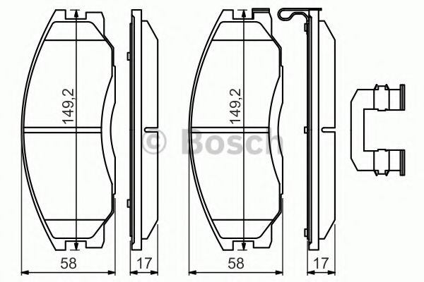 0986494650 BOSCH Гальмівні колодки до дисків BLUEPRINT арт. 0986494650