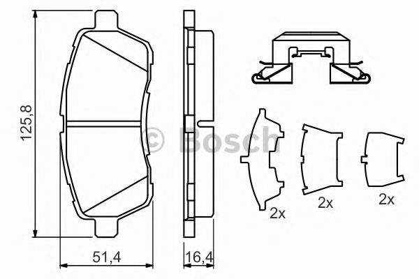 ДИСКОВІ КОЛОДКИ BOSCH арт. 0986494652