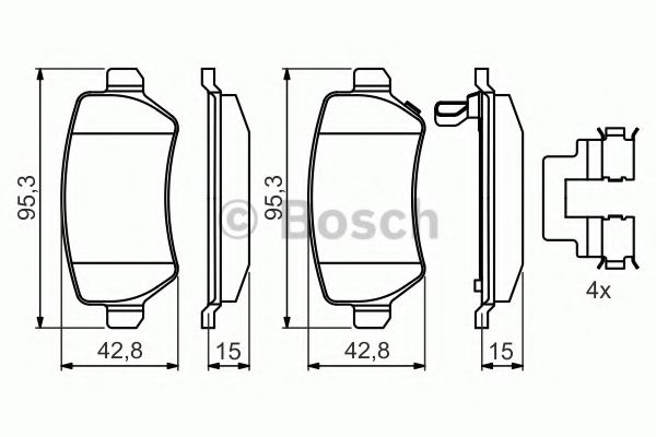 ДИСКОВІ КОЛОДКИ BOSCH арт. 0986494654