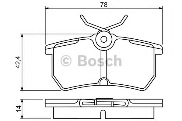 BOSCH FORD гальмівні колодки задн. Focus 98- ABS арт. 0986495227