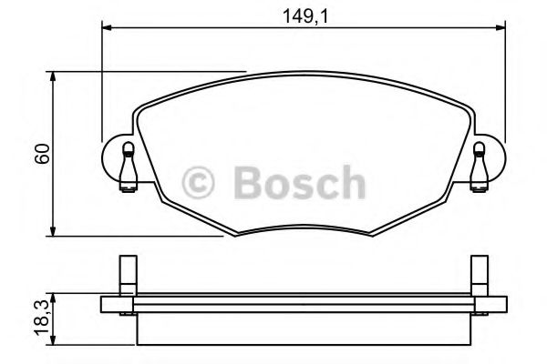 BOSCH гальмівні колодки передні FORD Mondeo III 00- ABS арт. 0986495230