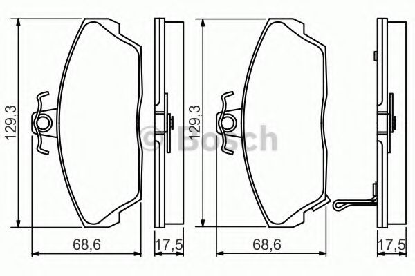 Колодки гальмівні дискові HONDA/ROVER Civic/25/45/200/400/800 ''F ''1,4-2,0 ''05 PR2 ABS арт. 0986495233