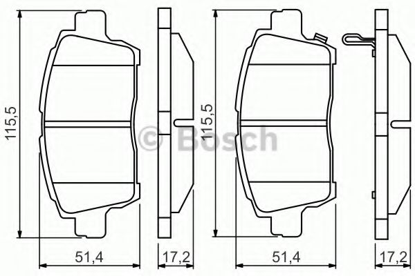 Гальмівні колодки дискові TOKO CARS арт. 0986495242