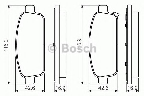 0986495259 BOSCH Гальмівні колодки до дисків  арт. 0986495259