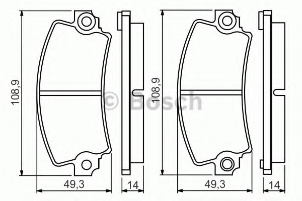 BOSCH гальмівні колодки передн.. RENAULT 21, 25, Espace 1,6-2,9 DELPHI арт. 0986495270